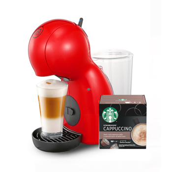 DOLCE GUSTO雀巢 半自动胶囊咖啡机 Piccolo XS红套装 家用 办公胶囊机