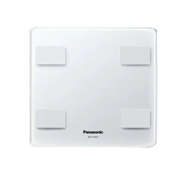 松下（Panasonic）体脂秤家用智能电子体重秤 健康秤 精准16项身体数据平衡测量 FA27 白色
