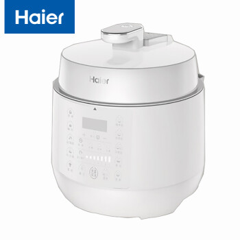 海尔（Haier）PS-E5001Q1W  电压力锅 智能家用蒸煮炖煲一机多用 一锅双胆白色