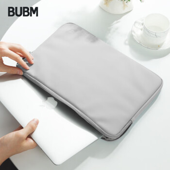 BUBM 笔记本电脑包女15.6英寸适用华为苹果MacBook保护套内胆包 BM01172032 灰色