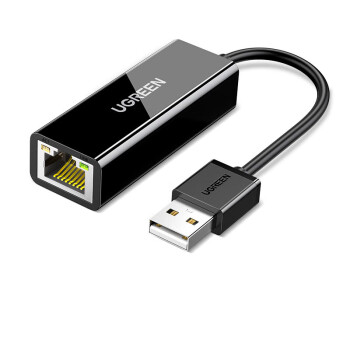 绿联（UGREEN）CR110 USB 2.0百兆网卡升级款 黑色 20254