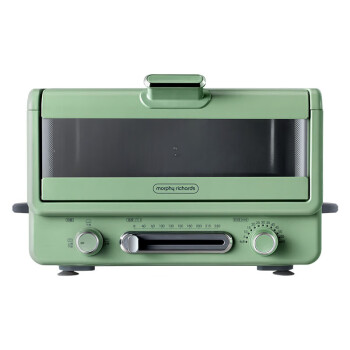 摩飞电器（Morphyrichards）家用电烤箱 多功能烘焙煎烤一体 12L容量台式烤箱 MR8800 清新绿