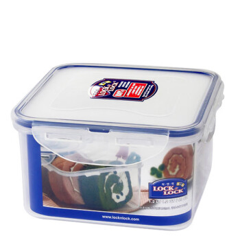 乐扣乐扣（LOCK&LOCK） 微波炉PP塑料密封冰箱餐盒分隔午餐带饭便当盒长方形保鲜盒 HPL822D(无分格1.2L)