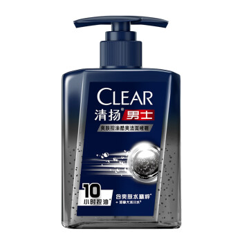 清扬（CLEAR）男士爽肤控油清洁型氨基酸洗面奶洁面啫喱190g含爽肤水精萃