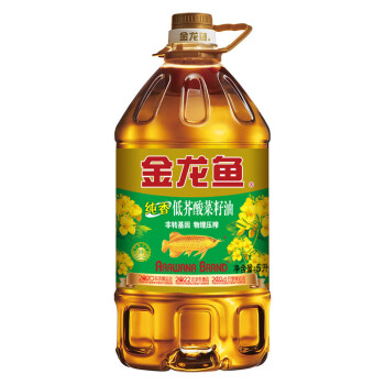 金龙鱼食用油 纯香低芥酸菜籽油5L桶装 非转压榨菜油