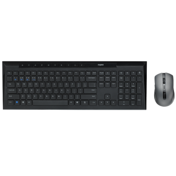 雷柏（Rapoo） 8200G 键鼠套装 无线蓝牙键鼠套装 办公键盘鼠标套装 多模无线键盘 蓝牙键盘 鼠标键盘 黑色