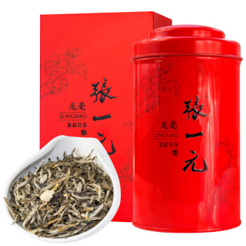 张一元 特级茉莉花茶 龙毫100g/罐 绿茶茶叶