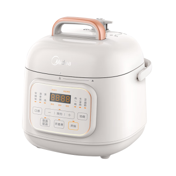 美的（Midea）一人食迷你电压力锅1.8L开盖火锅家用智能易清洁内胆煲汤杂粮饭宝宝粥MY-E220高压锅电饭煲(1-3人)