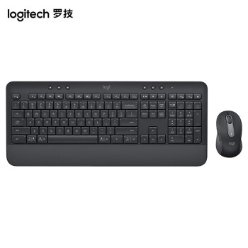 罗技（Logitech）全尺寸键盘 无线蓝牙键鼠套装 商务办公 键盘鼠标套装 全尺寸设计 商用型 MK650 黑灰色