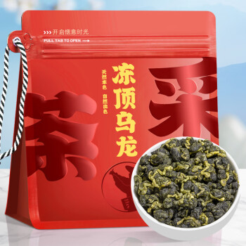 采茶伯乌龙茶 台湾冻顶乌龙茶熟香型一级250g中火袋装茶叶嫩芽