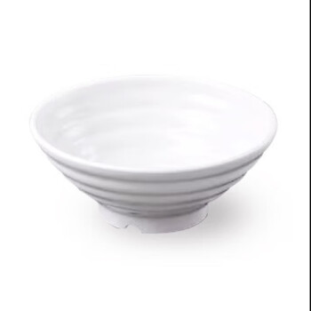 联钢密胺面碗耐摔耐高温仿瓷塑料碗麻辣烫商用餐具 7寸螺纹面碗1个