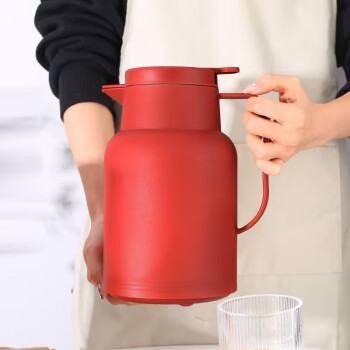 乐唯诗 杯具套装 家用保温水壶热水壶暖壶大容量便携保温瓶 红色