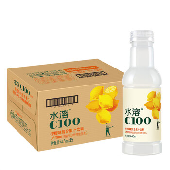农夫山泉水溶C100柠檬味果汁饮料445ml*15瓶 满足每日所需维生素C