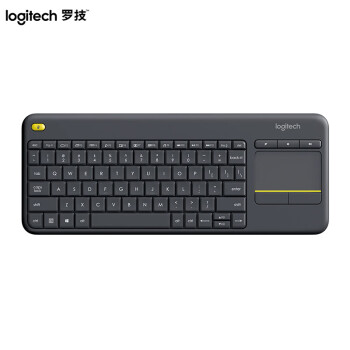 罗技（logitech）K400 PLUS 无线触控键盘 内置触控板功能 键鼠一体 10米无线 可用于连接PC的电视 轻音按键 K400+