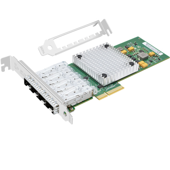 EB-LINK intel I350AM4芯片PCI-E X4千兆四口服务器光纤网卡4口SFP光纤网络适配器I350-F4