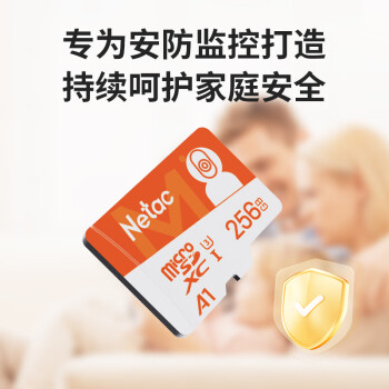 朗科（Netac）256GB TF（MicroSD）存储卡 A1 U3 4K 小米监控摄像头专用卡&行车记录仪内存卡 专业监控pro版