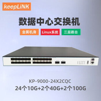 keepLINK KP-9000-24X2CQC 数据中心交换机24个10G+2个40G+2个100G管理型三层路由
