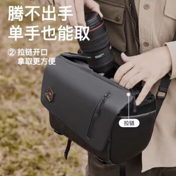 锐玛（EIRMAI）游隼F2S 单肩摄影包微单单反相机包适配佳能索尼尼康摄影包数码收纳背包升级款
