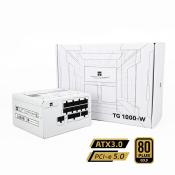 THERMALRIGHT(利民) 额定1000W TR-TG1000-W ATX3.0电源 白色金牌全模组 原生PCIE5.0 全日系电解电容