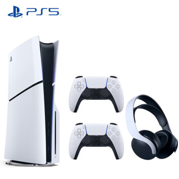 PlayStation索尼PS5 PlayStation5 高清蓝光电视体感游戏机 PS5国行光驱轻薄版 1TB（双手柄+PULSE 3D耳机组）