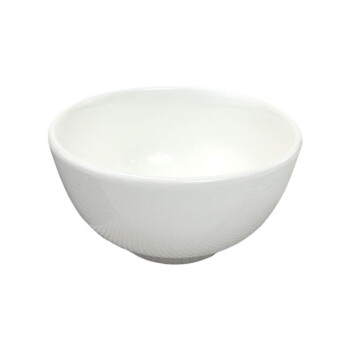 赞康 饭碗纯白色陶瓷米饭碗饭店 直径15cm