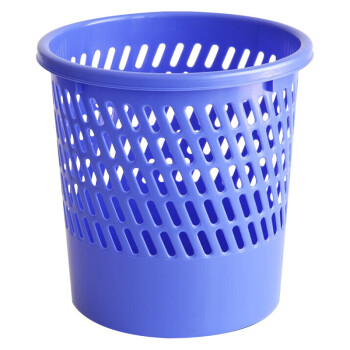 得力（deli）9553圆形字纸篓(紫)(只)办公家居经典圆形直桶不锈钢垃圾桶/纸篓/清洁桶 -1只