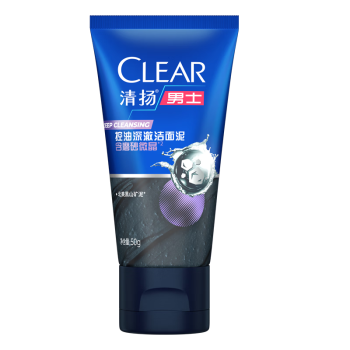 清扬（CLEAR）男士控油深澈洁面泥 50G