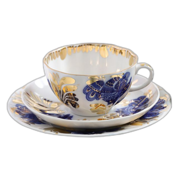 俄皇茶具金色花园系列 下午茶套装进口瓷器高颜值瓷器 一杯二碟