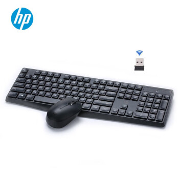 惠普（HP）无线键盘鼠标套装 办公无线键鼠套装 鼠标键盘无线自动休眠套装笔记本台式电脑通用 CS10 黑色
