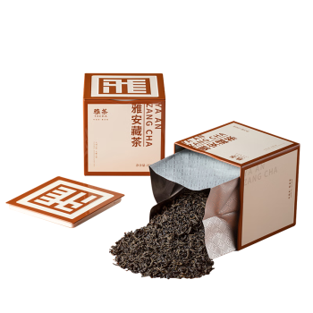 雅茶茶叶黑茶藏茶2023年雅安藏茶蒙顶山茶方罐自饮量贩装250g/罐