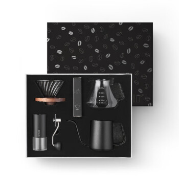 德世朗 手冲咖啡套装 黑色 DSC-TZ070A 精美套盒包装
