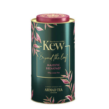 AHMAD TEA英国亚曼茶 英国植物园联名款 尊享早餐红茶 100g/罐