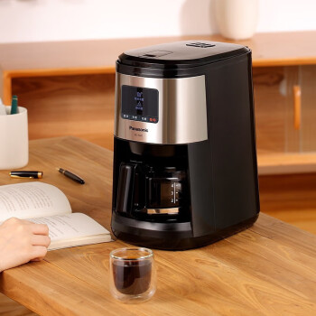 松下（Panasonic）咖啡机咖啡机全自动 研磨现煮浓缩冲泡智能清洗 保温豆粉两用 NC-R601KSQ(黑色)