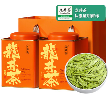西湖说杭州龙井茶豆香型特级500g 2024明前罐装绿茶春茶送礼袋新茶上市