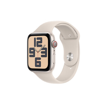 Apple/苹果 Watch SE 2023款智能手表GPS+蜂窝款44毫米星光色铝金属表壳星光色运动型表带S/M MRGV3CH/A