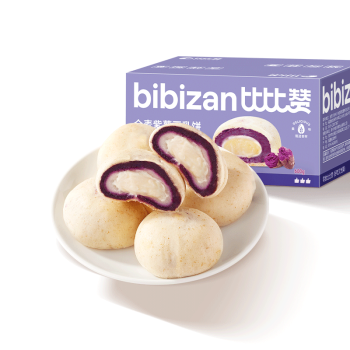 比比赞（BIBIZAN）全麦紫薯豆乳饼400g 早餐面包饼干蛋糕点心办公休闲零食品小吃