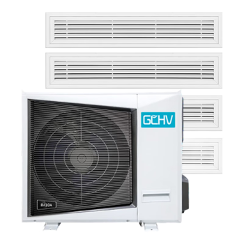 GCHV积微中央空调多联机 小5匹一拖四 一级能效直流变频冷暖嵌入式风管机空调 适用三室一厅 EC系列