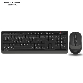 双飞燕（A4TECH）FG1010 飞时代键鼠套装 无线键盘鼠标套装笔记本电脑薄膜办公键盘 遂空灰