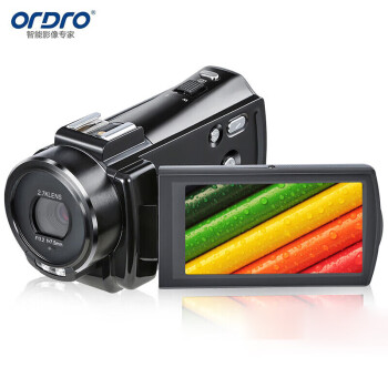 欧达 高清数码摄像机2.7K家用DV摄影机专业户外便携数码录像机智能变焦延时摄影V17入门款-128G版