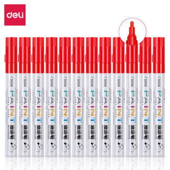 得力S558油漆笔(红色)笔头粗2.0-2.2 1根