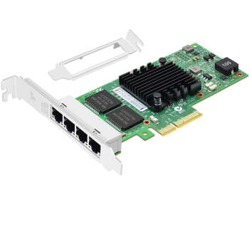 EB-LINK intel I350AM4芯片PCI-E X4千兆四口服务器网卡I350-T4电口机器视觉工业相机网络适配器