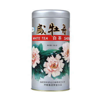 中茶 5100特级白牡丹 罐装散茶茶叶 盛牡丹福建白茶 单罐装 100克/罐