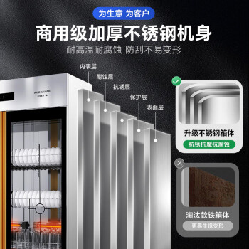 康宝（Canbo）双门消毒柜 商用 立式大容量双开门不锈钢 厨房餐具紫外线消毒碗柜XDZ500-A4