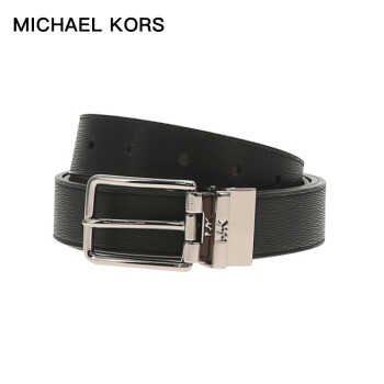 迈克.科尔斯（MICHAEL KORS）礼物MK男士腰带BELT双面针扣腰带 30MM 黑色