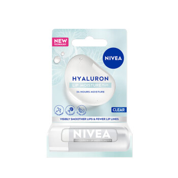 妮维雅（NIVEA）透明质酸钠补水清爽保湿润唇膏 天然保湿 舒缓光滑 5.2g