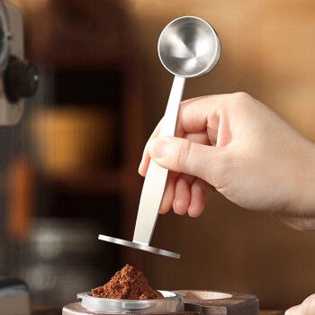 逸居客（YIJUKE）304不锈钢量勺51mm咖啡压粉器咖啡粉镇压器咖啡机粉锤