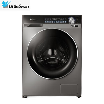 小天鹅（LittleSwan）洗烘一体机TD100SC18家用10kg超薄全嵌烘干机水魔方护衣AI智能投放嵌入式纤彩系列滚筒洗衣机 灰色