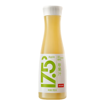 农夫山泉17.5°NFC苹果汁（冷藏型）100%鲜果压榨950ml/瓶