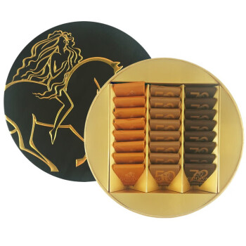 歌帝梵 经典片装巧克力礼盒24片装 比利时进口黑巧克力礼物伴手礼