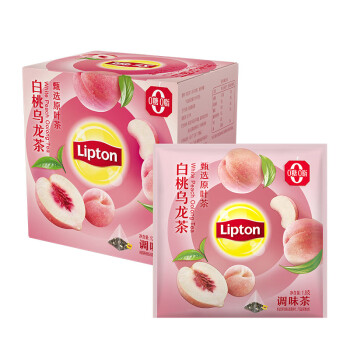 立顿（Lipton）热泡水果茶 白桃乌龙茶调味茶 花草花果茶 独立三角茶包7包12.6g